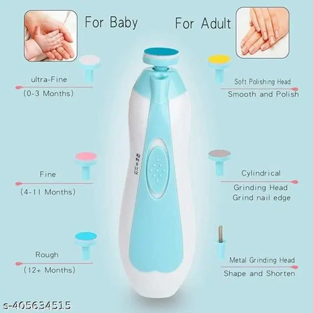 Plastic Nail Clippers for Baby, Sky Blue & White