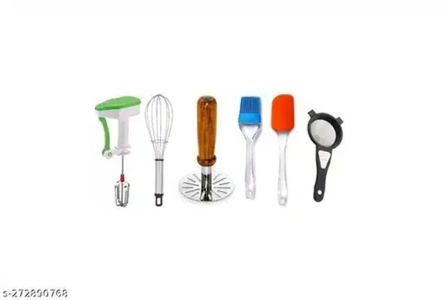 Stainless Steel Kitchen Tools Set, Multicolor, Set of 6