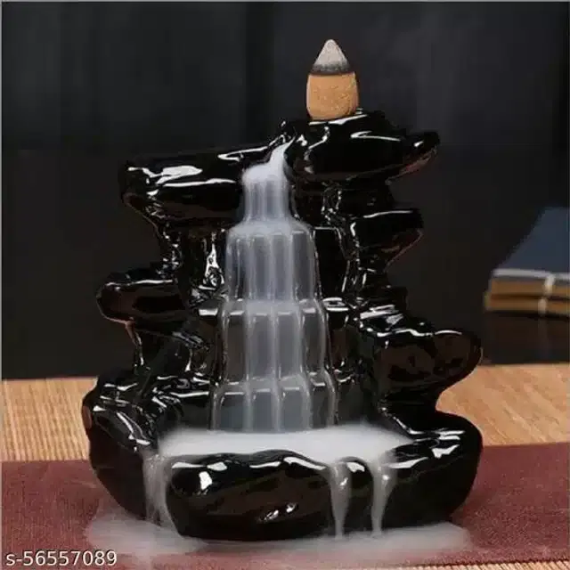 Water Fountain with 10 Smoke Backflow, Black