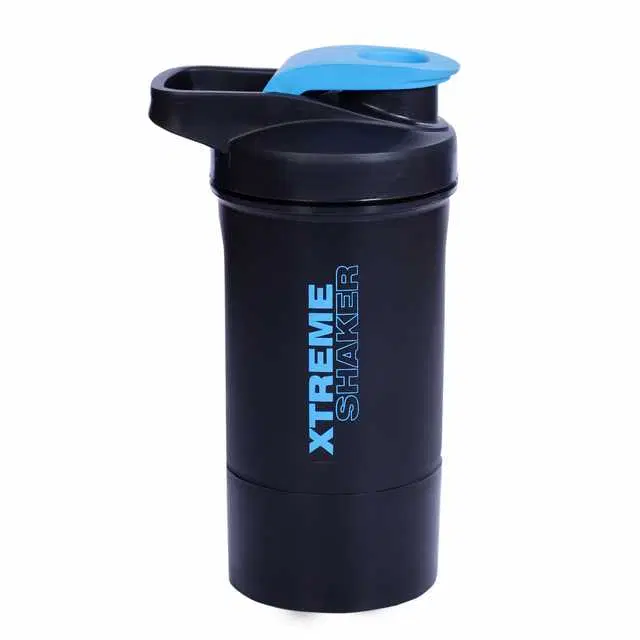 Extreme Gym Shaker Bottle For Protein Shak, Black & Blue, 700 ml, J-207