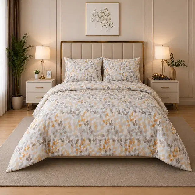SimpleHome Microfiber King Bedsheet Petals Multicolor 104x108inch