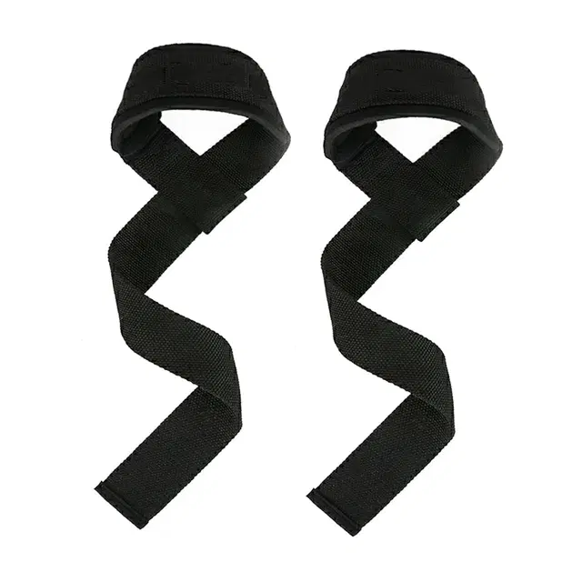 Weight Lifting Straps and Wrist Support, Black, Set of 1