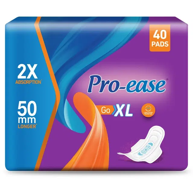 Pro-Ease Go Sanitary Pad XL 40 Pcs