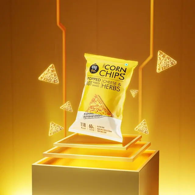 4700 BC Cheese & Herbs Corn Popped Chips 25 g