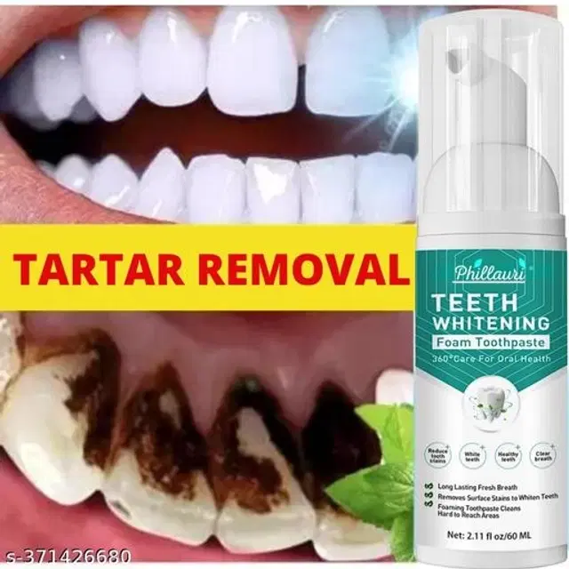 Phillauri Teeth Whitening Foam Effortless Teeth Brightening and Whitening 60 ml