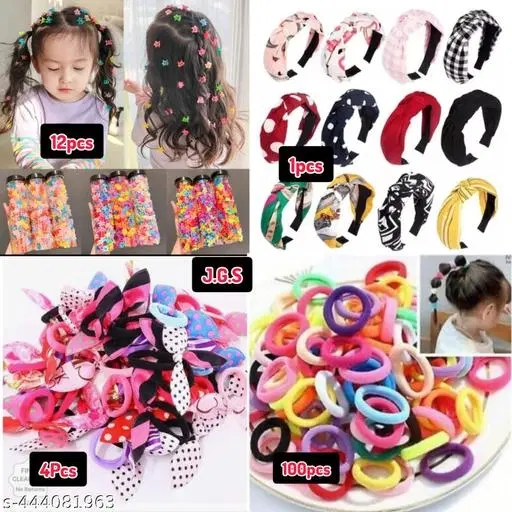 Set of 117 pcs Hair Accessories Combo for Women (Multicolor)