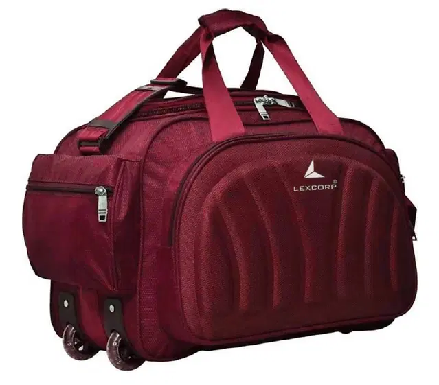 Polyester Duffel Bag, Maroon, 60 L