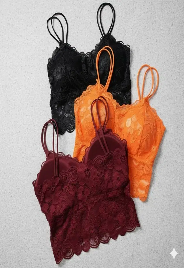 Cotton Solid Padded Bras for Women, Multicolour, Pack of 3 (28)