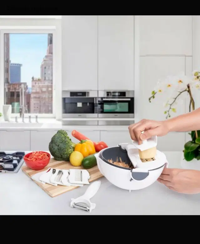 Plastic Food Strainer for Kitchen, White