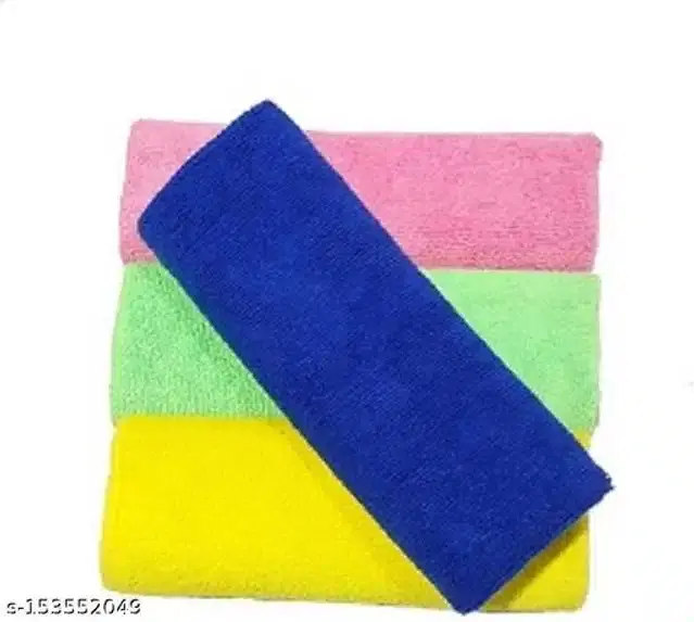 Microfiber Bath Towel, Multicolor, 40x40 cm, Pack of 4