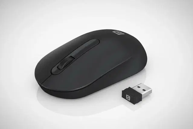 PORTRONICS Toad 13, POR 1381 / Runs on single AA Battery,30 Lakhs+ click life,Upto 1200 DPI Wireless Optical Mouse, 2.4GHz Wireless, Black