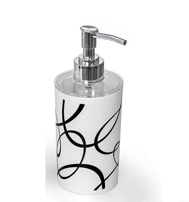 Plastic Long Lasting Liquid Soap Dispenser, White, 350 ml