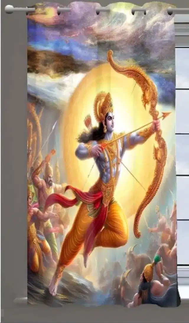 Polyester Room Darkening Window Curtain Curtain, Multicolor, 4x7 feet