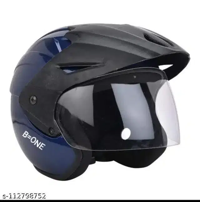 Open Face Helmet For Men, Blue