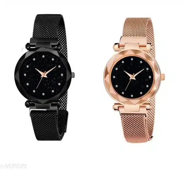 Analog Watch for Women, Pack of 2 (Multicolor)
