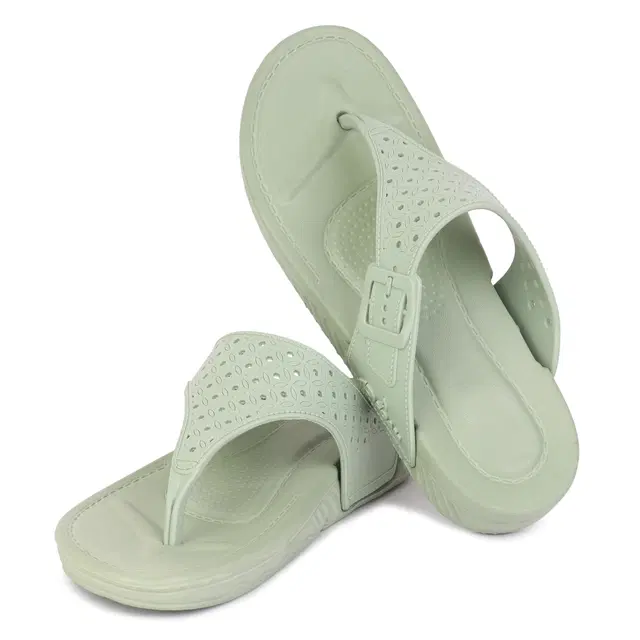 Flipflops for Women (Green, 6)
