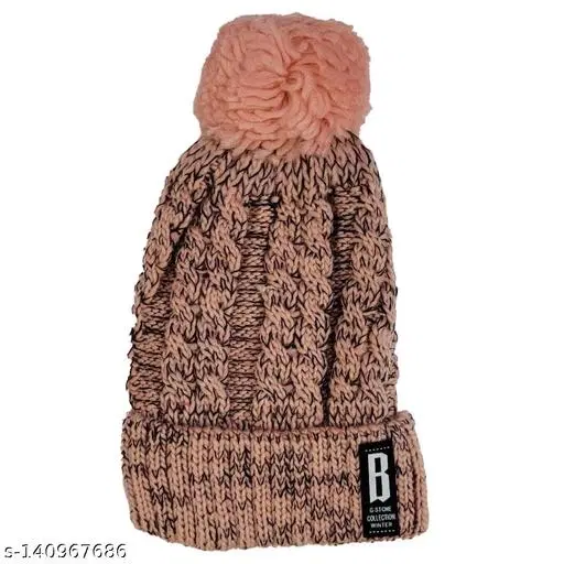 Woolen Cap for Women (Multicolor)