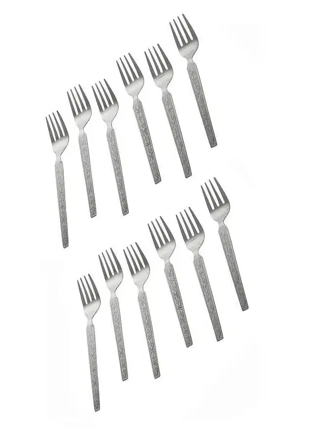 Stainless Steel Fork, Pack of 12, Silver