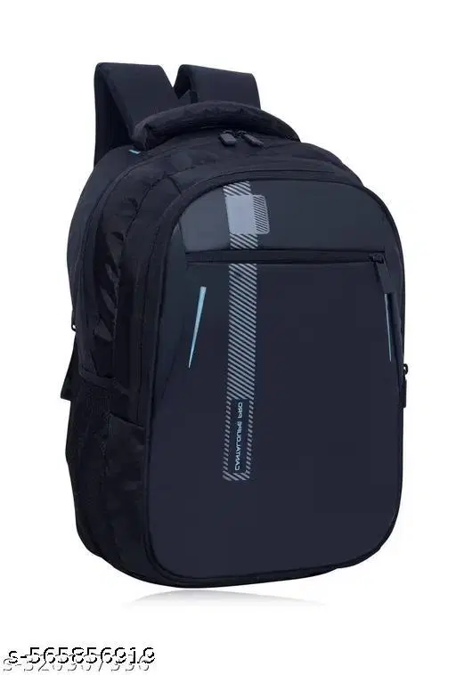 Polyester Backpack for Men & Women, Black
