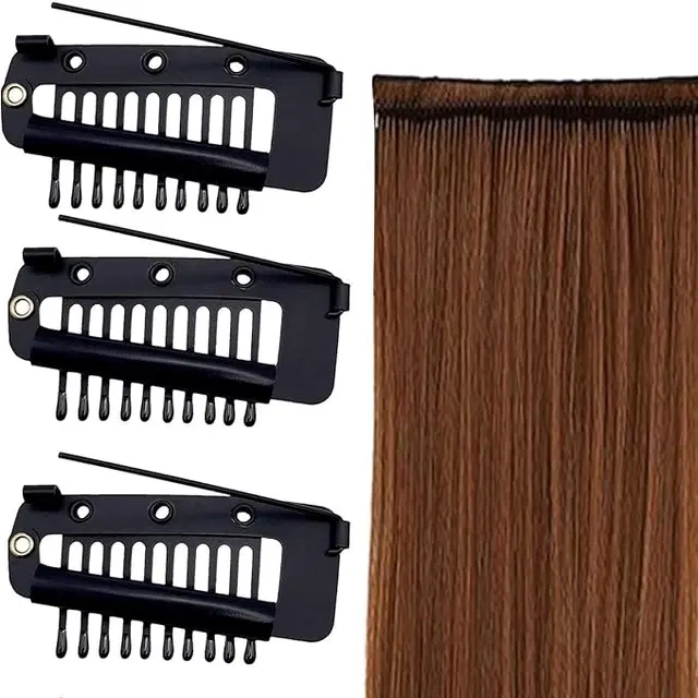 Metal Bridal Saree Pallu Chunni Setting Holding Safety Pins, Pack of 3 (Black)