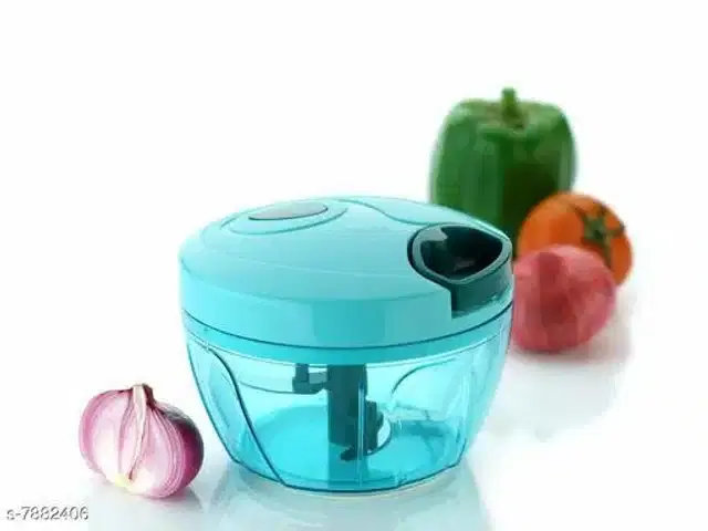 Plastic Manual Chopper, Aqua Green, 350 ml