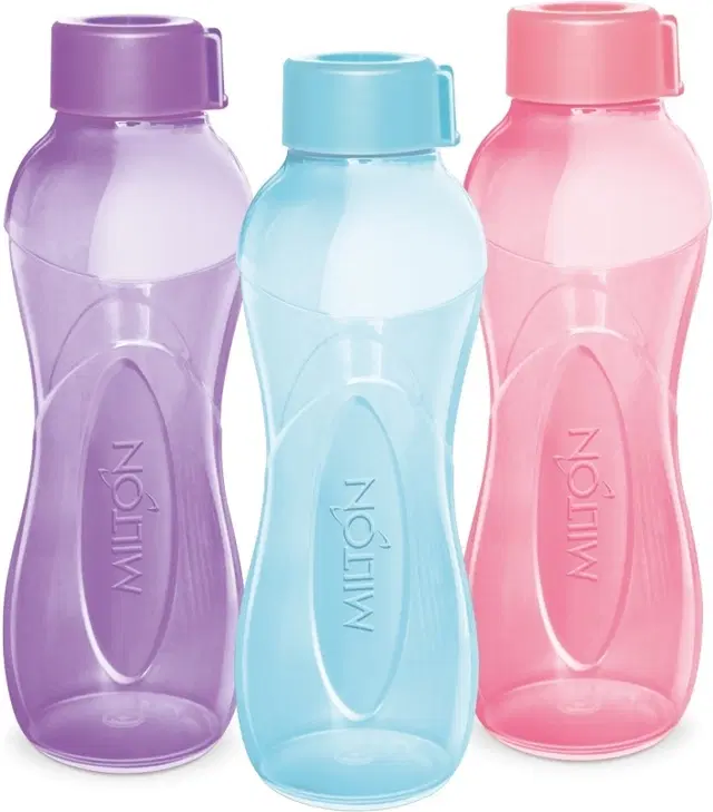 Milton Plastic Water Bottles, Pack of 3, Multicolor, 1000 ml