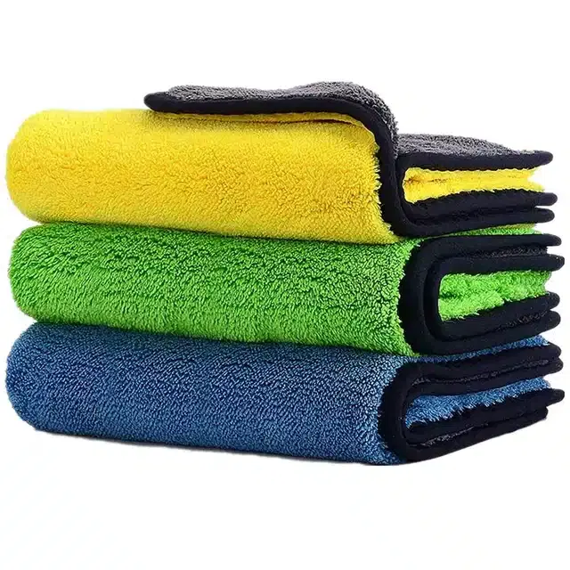 Cotton Blend Multipurpose Cleaning Towel, Multicolor, 40x30 cm, Pack of 3