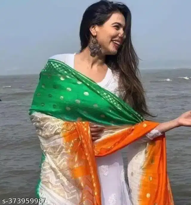 Chiffon Dupatta for Women (Multicolor, 2.15)