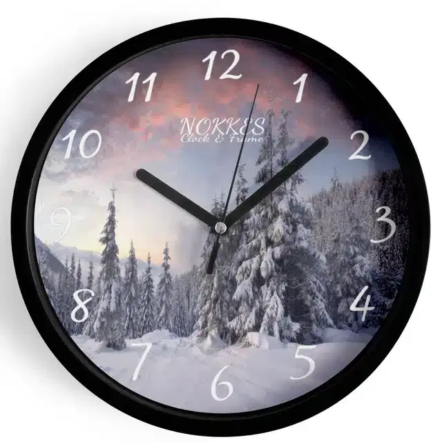 Plastic Printed Wall Clock, Multicolor, 7 Inches