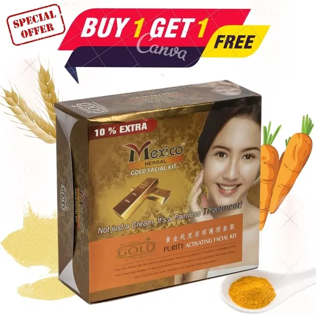 Maxico Herbal Gold Facial Kit, Pack of 2
