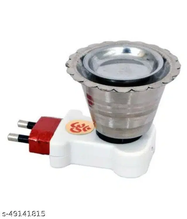 Electric Incense Burner, White & Silver