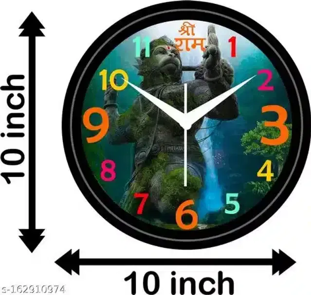 Wall Clock for Home, Multicolor, 10"