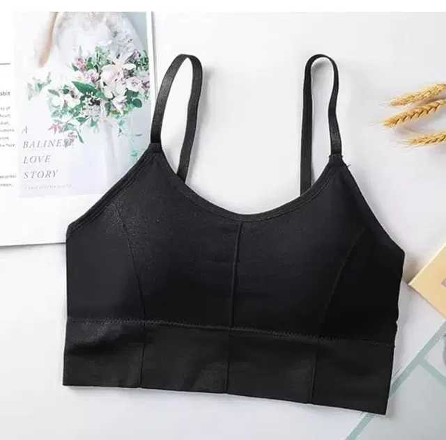 Cotton Blend Padded Camisole Bra for Women (Multicolor, Free Size)