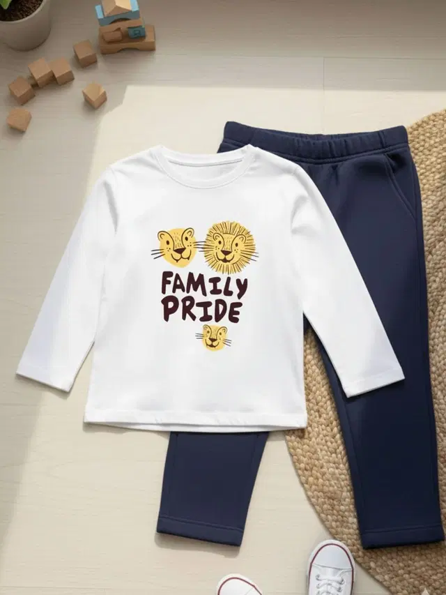 Cotton Solid Clothing Set For Boys, Multicolour (6-7 Years)