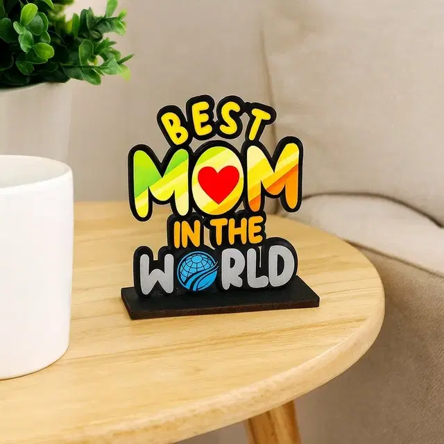 Khatu Crafts Best Mom Standee Multi Color 7x5x2 inch