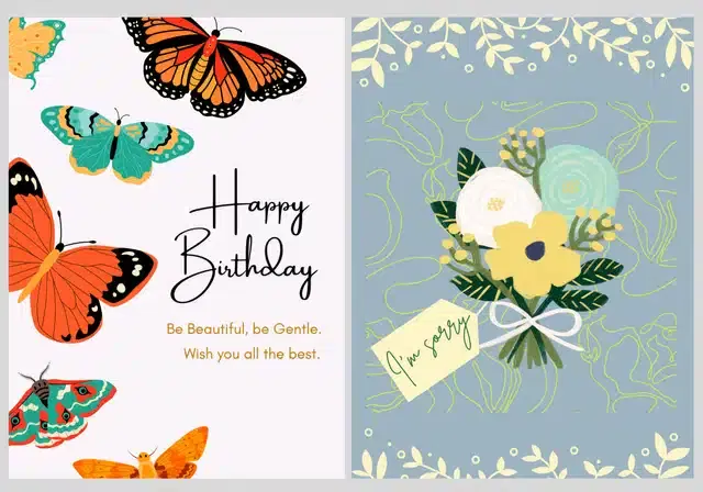 Birthday Greeting Card, Multicolor