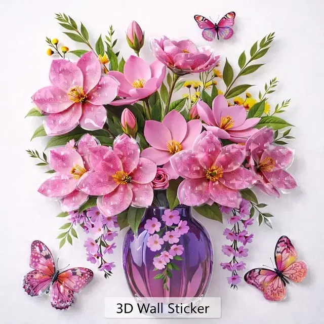 Fancy 3D Floral Wall Sticker (35X60cm)