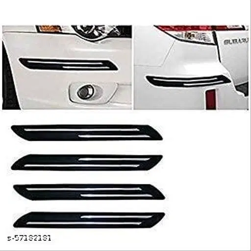 Rubber Car Bumper Protector, Multicolor, Pack of 4
