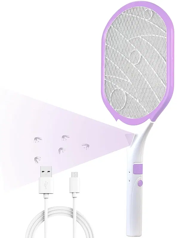 Killato By Weird Wolf Ce Certified Mosquito Racket/Bat With Usb Charging, Led Light - Electric Insect Killer Indoor, Outdoor (Bat)
