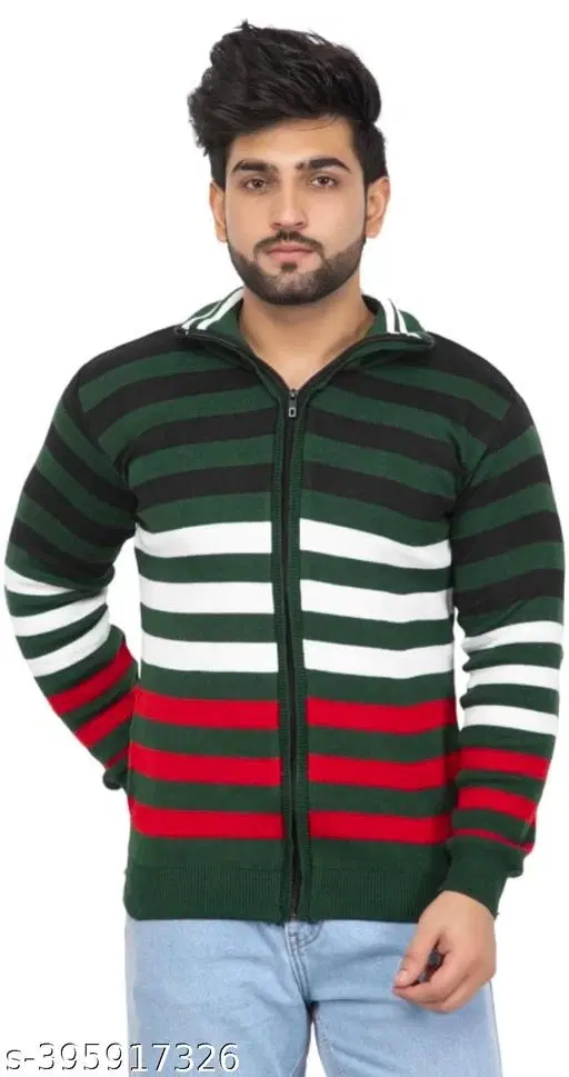 Full Sleeves Sweater for Men (Multicolor, M)