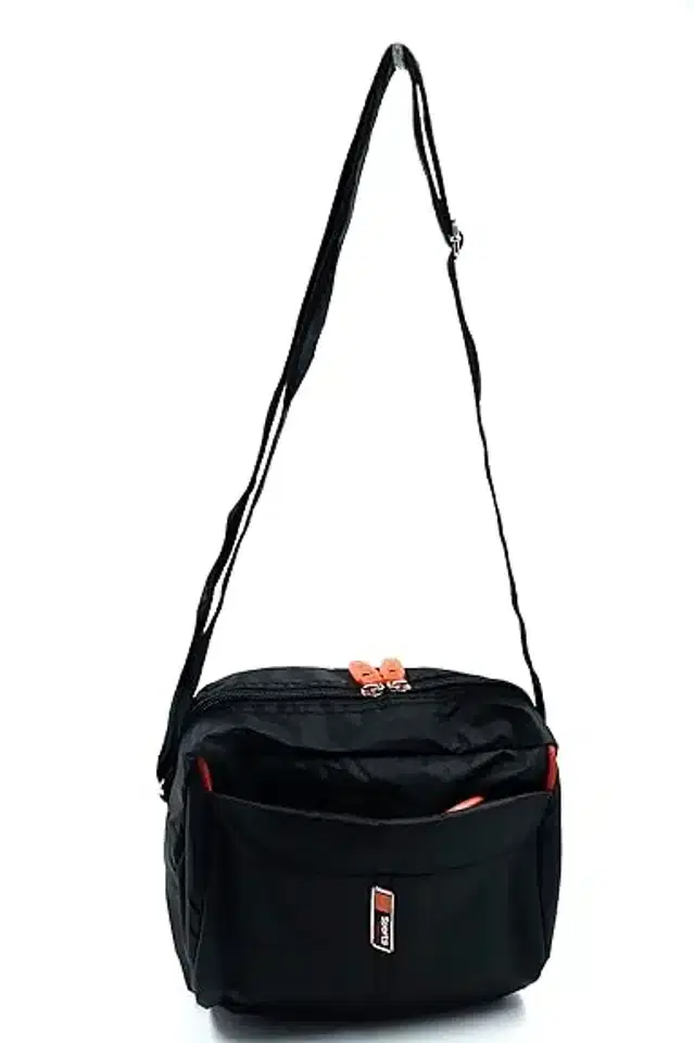 Polyester Sling Bag for Men & Women, Black, S