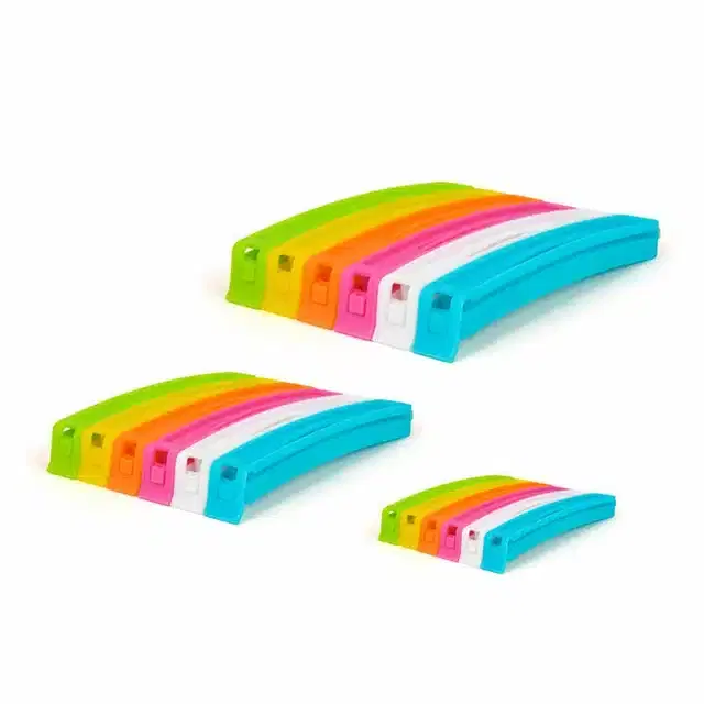 Multipurpose Plastic Bag Clip Sealer, Pack of 18, Multicolor
