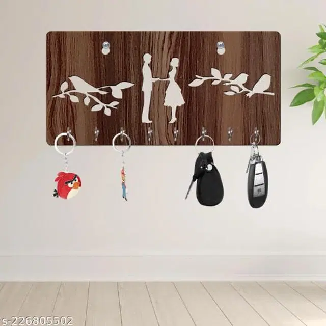 Wooden Key Holder, Brown