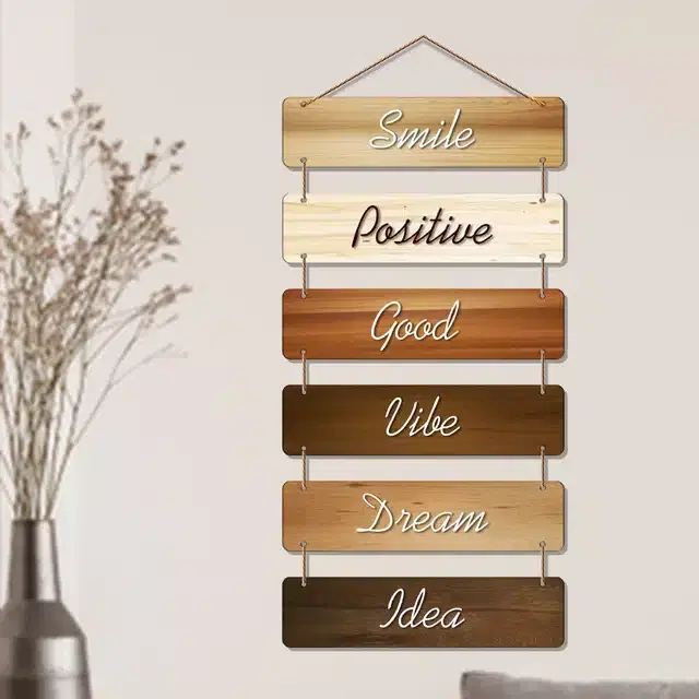 Wooden Wall Hangers for Office and Living Room, Multicolor