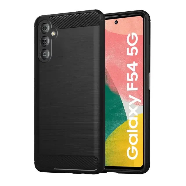Rubber Mobile Back Cover for Samsung Galaxy F54 5G (Black)