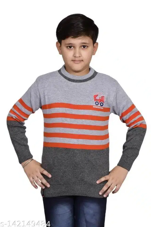 Woolen Sweaters for Boys (Multicolor, 8-9 Years)