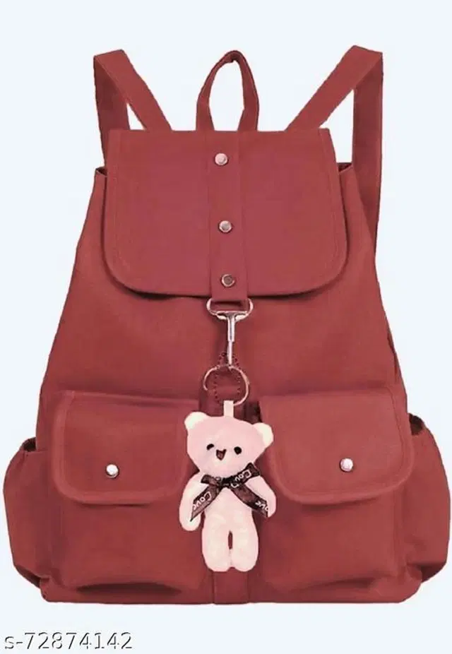 PU Backpack for Women (Brown)