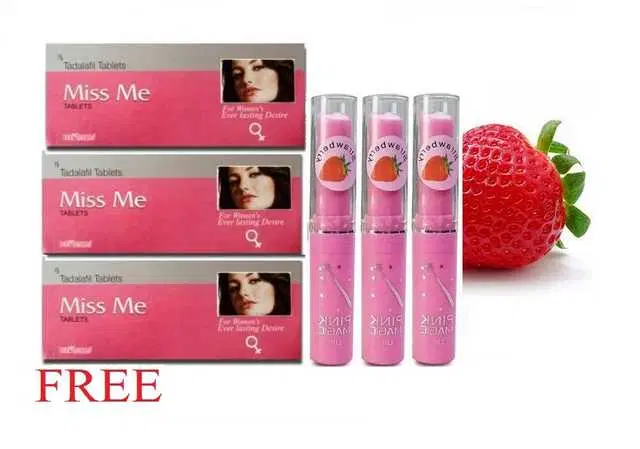 AP Pink Magic Strawberry Lip Balm With Miss Me Tablet For Female, Pack of 6, AP-113