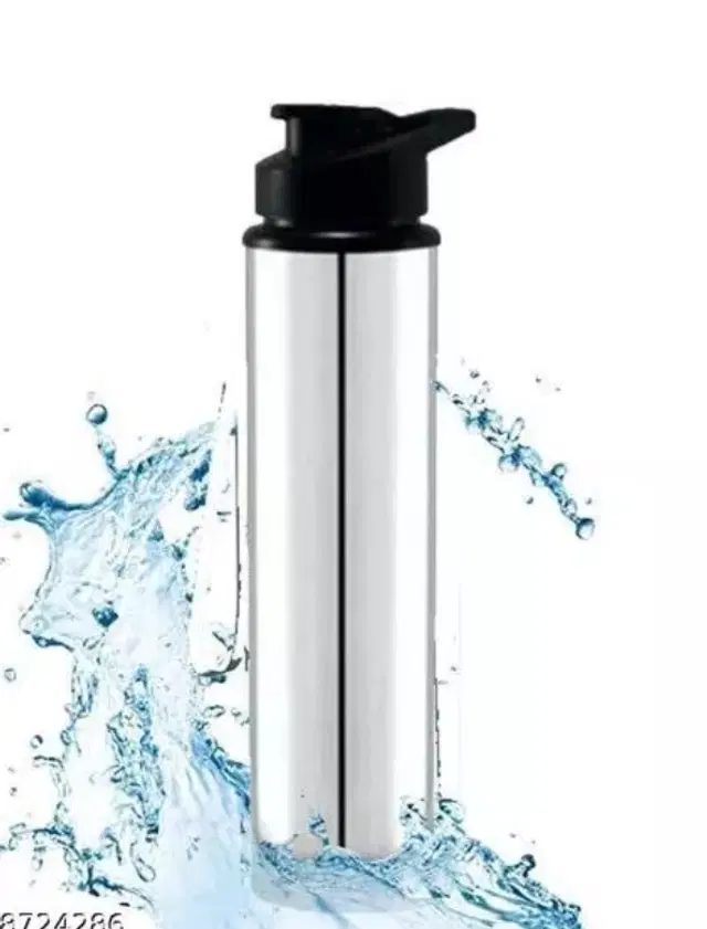 Stainless Steel Water Bottle, Silver, 900 ml