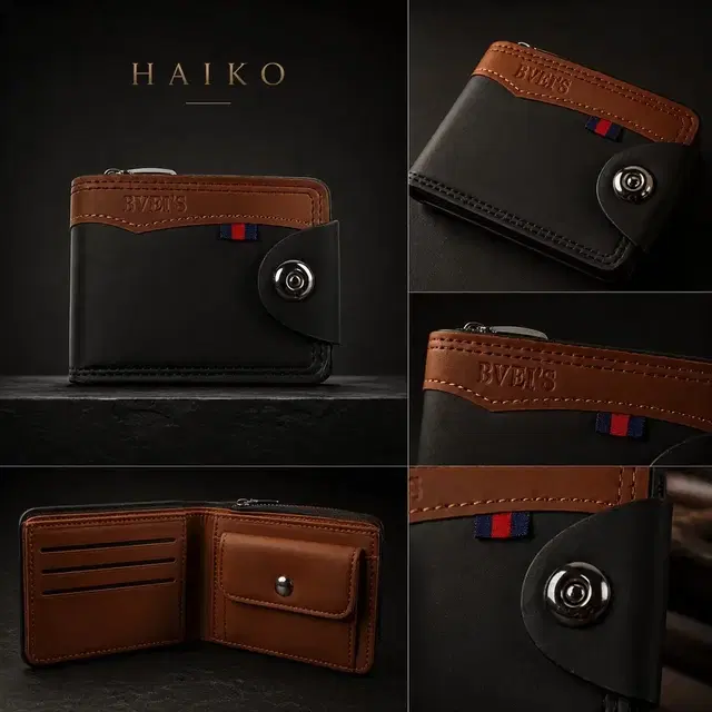 Synthetic Leather Wallet for Men (Brown, Free Size)